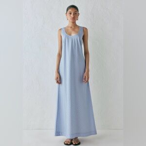 NWT Vrg grl kajal maxi dress blue stripe